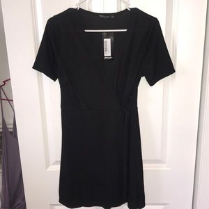 Black wrap dress